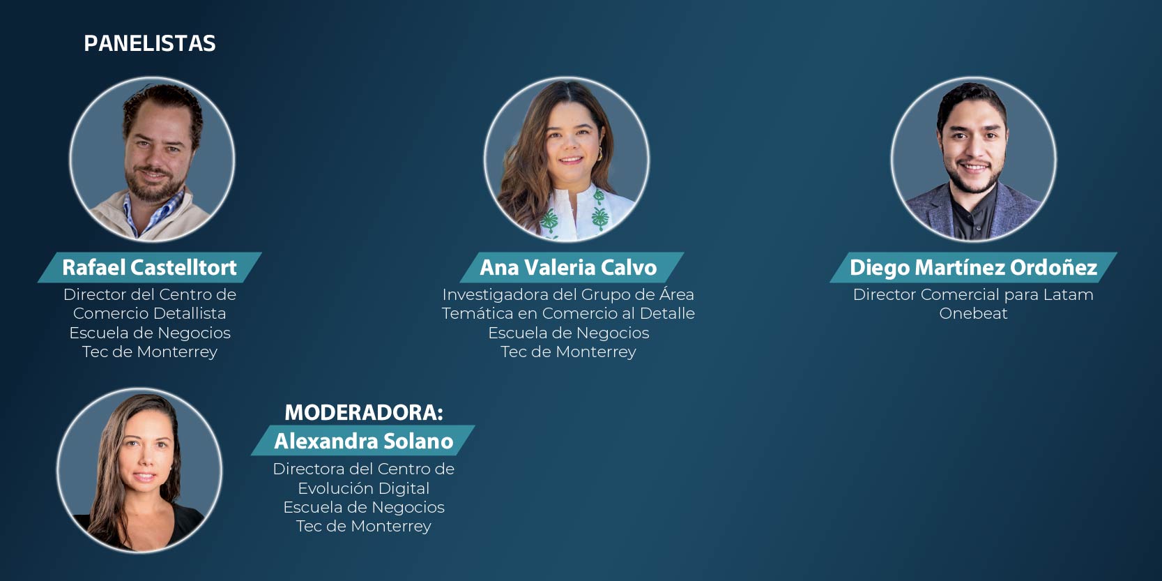 Panelistas webinar La IA en el retail: Casos de uso en México